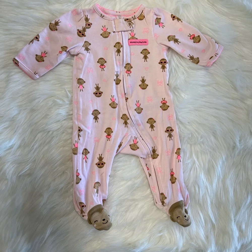 5/$30 Carter’s 3 Month Baby Girl Footies Sleep & Play